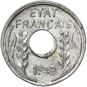 French Indo-China, 1 Cent 1943