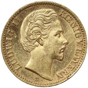 Germany, Bavaria, Ludwig II, 20 Mark 1872, D Munich