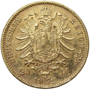 Germany, Bavaria, Ludwig II, 20 Mark 1872, D Munich