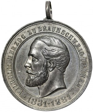 Allemagne, Braunschweig, Lunebourg, Celle, Wilhelm, Médaille 50e anniversaire 1881