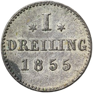 Germany, Frankfurt, City, 1 Drelling 1855