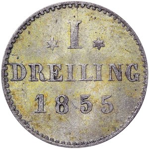 Germany, Frankfurt, City, 1 Drelling 1855