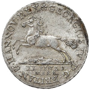 Germany, Hannover, George IV, 16 Gute Groschen 1820, Hannover
