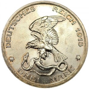 Deutschland, Preußen, Wilhelm II, 3 Mark 1913, A Berlin