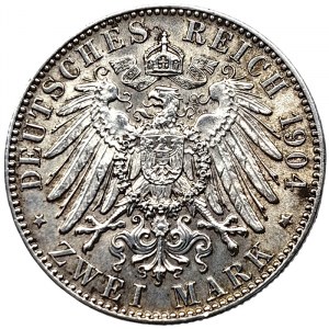 Germany, Saxony-Albertine, Georg, 2 Mark 1904, E Muldenhütten