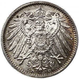 Empire allemand, Wilhelm II, 1 Mark 1912, D Munich