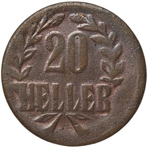 German East Africa, Wilhelm II, 20 Heller 1916, T Tabora