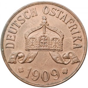 German East Africa, Wilhelm II, 5 Heller 1909, J Hamburg