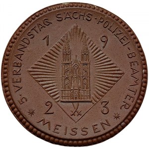 Germany, Weimar Rep., Medal Association meeting of Saxony police officers, Meissen 1923