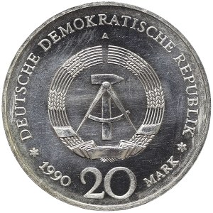 Deutschland, Demokratische Rep. (DDR), 20 Mark 1990, A Berlin