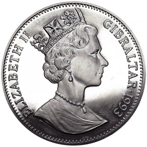 Gibraltar, Elizabeth II, 2,8 Ecu 1993