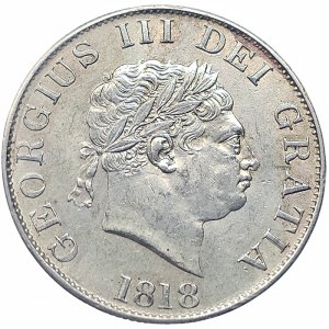 Great Britain, George III, 1/2 Crown 1818, London
