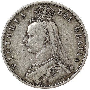 Veľká Británia, Victoria, 1/2 Crown 1887, Londýn