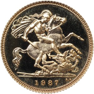 Great Britain, Elizabeth II, 1/2 Sovereign 1987, London