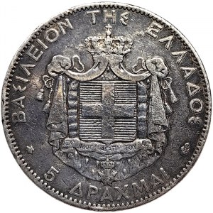 Griechenland, Georg I., 5 Drachmen 1876, Paris