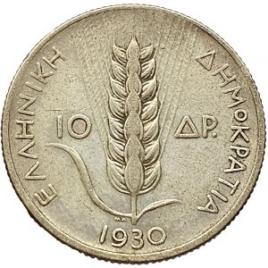 Grecja, 10 drachm 1930