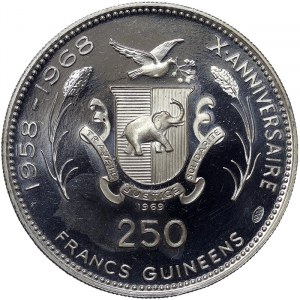 Guinea, 250 Francs 1970