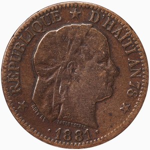 Haiti, 1 Centime 1881