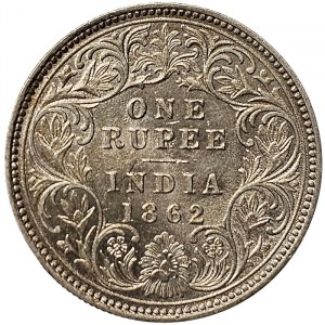 British India, Victoria, 1 Rupee 1862