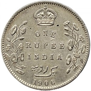 British India, Edward VII, 1 Rupee 1906