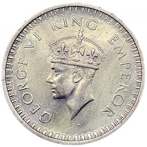 India britannica, Giorgio VI, 1 rupia 1942