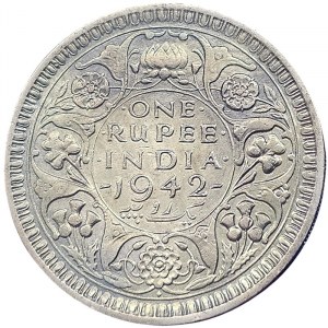 India britannica, Giorgio VI, 1 rupia 1942