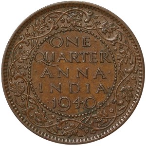 British India, George VI, 1/4 Anna 1940