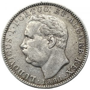 India Portuguese, Louis I, 1 Rupia 1881