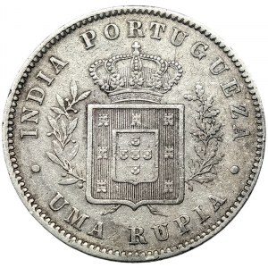 India Portuguese, Louis I, 1 Rupia 1881