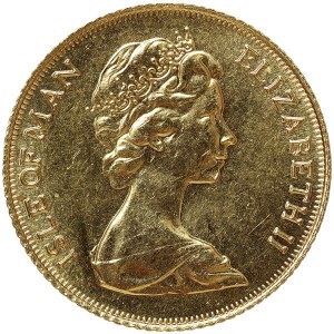 Isle of Man, Elizabeth II, 1/2 Sovereign 1974, Die letter A - Pobjoy Mint