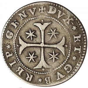 Genoa, Republic Biennial Doges Phase III, 1/2 Scudo Stretto 1694