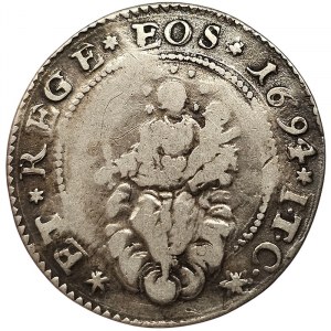 Genoa, Republic Biennial Doges Phase III, 1/2 Scudo Stretto 1694