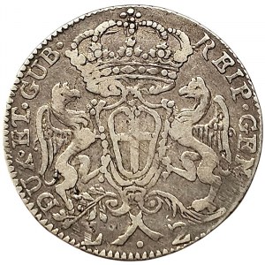 Genoa, Republic Biennial Doges Phase III, 2 Lire 1792