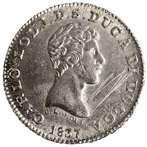 Lucca, Carlo Lodovico z Borbone, Lira 1837