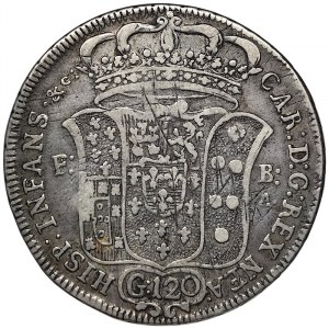 Naples, Carlo III of Borbone, Piastra da 120 Grana 1736