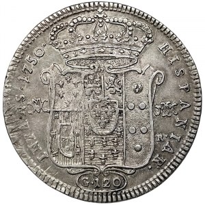 Naples, Carlo III of Borbone, Piastra da 120 Grana 1750