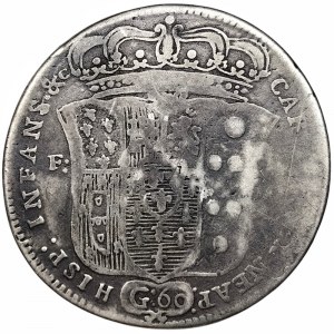 Naples, Carlo III of Borbone, 1/2 Piastra da 60 Grana 1736