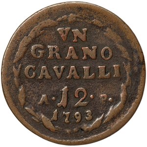 Naples, Ferdinando IV of Borbone 1st Period, 12 Cavalli 1793