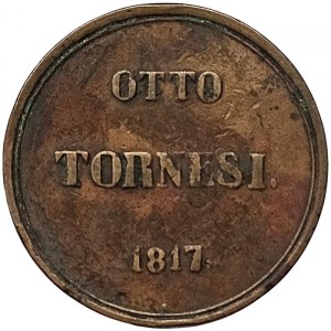 Naples, Ferdinando I of Borbone, 8 Tornesi 1817