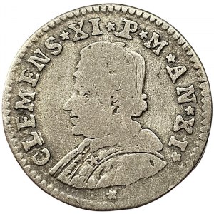 Papal State, Clemente XI, Ferrara, Muraiola da 4 baiocchi 1711