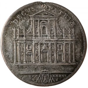 Papal State, Clemente XII, 1/2 Piastra 1736