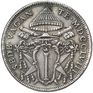 Papal State, Vacant See Chamberlain Cardinal G.Colonna, 1/2 Scudo 1758