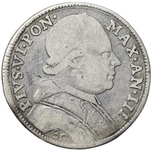 Papal State, Pio VI, Bologna, Testone 1777