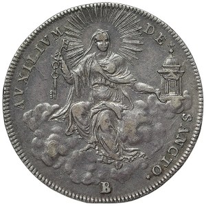 Papal State, Vacant See Chamberlain Cardinal B.Pacca, Bologna, 1/2 Scudo 1823