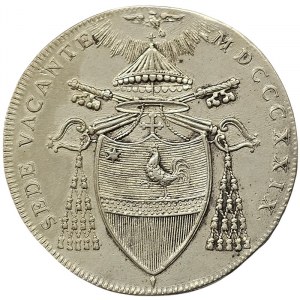 Papal State, Vacant See Chamberlain Cardinal Galeffi, Scudo 1829