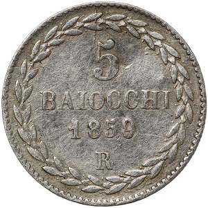 Pápežský štát, Pio IX, 5 Baiocchi 1859