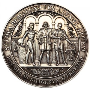 Österreichisches Triest, Medaille Verleihung der Revoltella Gossleth Stiftung für die Schüler der Kunstschule 1855