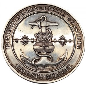 Österreichisches Triest, Medaille Verleihung der Revoltella Gossleth Stiftung für die Schüler der Kunstschule 1855
