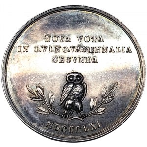 Austrian Trieste, Medal 50th anniversary of the Minerva Society 1861