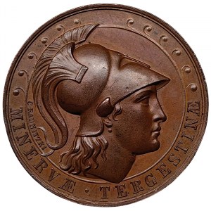 Österreichisches Triest, Medaille 50-jähriges Bestehen der Minerva-Gesellschaft 1861